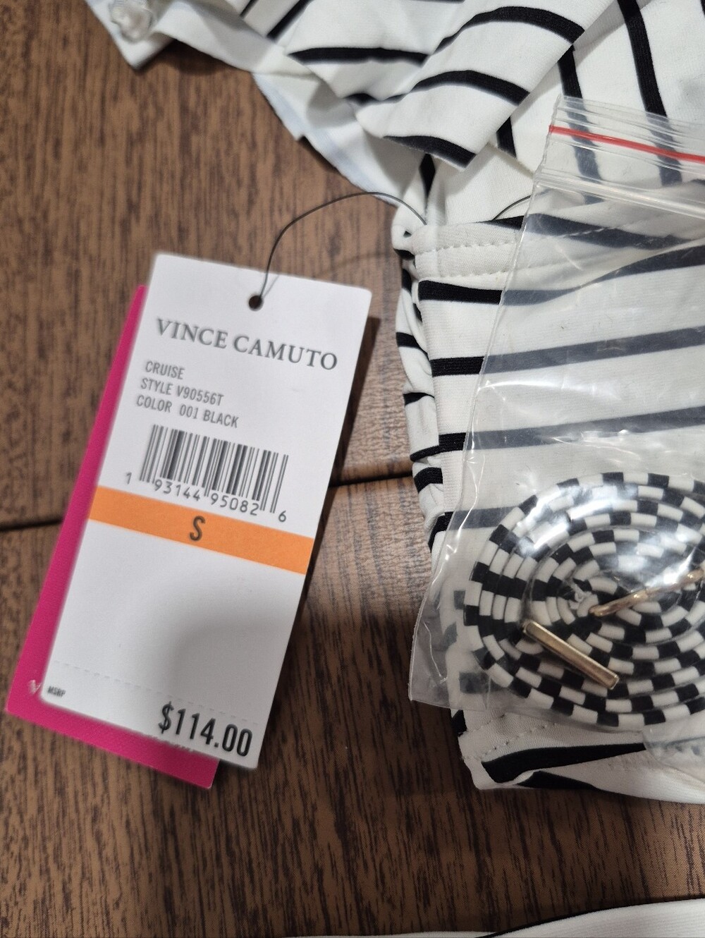 NWT Vince Camuto Cruise 2 Piece Striped Swimsuit - Picture 6 of 14